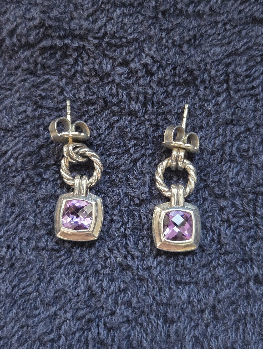 David Yurman Amethyst Albion Single Drop Earring